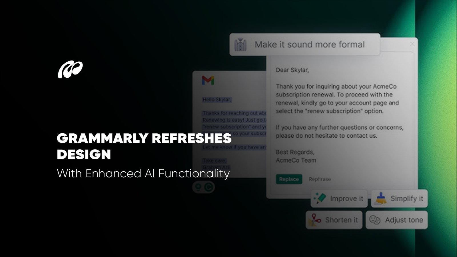 Grammarly Refreshes Design with Enhanced AI Functionality